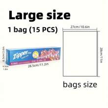Reusable Plastic Sealed Bag For Food Storage - Suitable For Refrigerators, Versatile, Clip On Closure, Square Container Set (15/20/30 Pieces, Various Sizes) - Durable, Thick Double Lock Sealed Fresh-Keeping Bag - Used For Kitchen Organization And Food Preservation - Ideal Gift For Home Chefs And Families