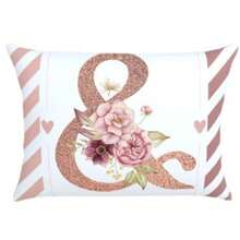 Pillowcase 70X60 Oxford Digital Print Initial Pillowcase High Quality Durable Zipper Monogram - & - Ver 1