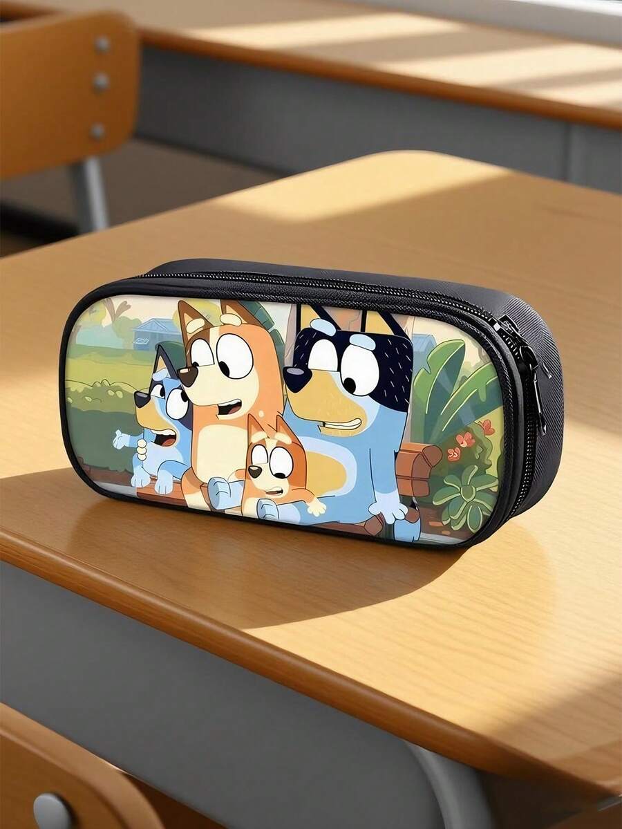 Bluey حافظة أقلام/كرتون/بلوي/أنيقة محمولة/مدمجة/حرم جامعي/ملونة/فتاة/طالبة//عادية/ديكور حفلة/هدية