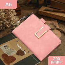 A6/200 Seiten Notizbuch mit PU Vintage Einband, U-förmiger Schnalle, Stifthalter, Softcover, Lesezeichen, geeignet für Büro, Zuhause, Schule mit personalisiertem Softcover und Lesezeichen - perfekt für Geschäftstreffen und Collegeleben