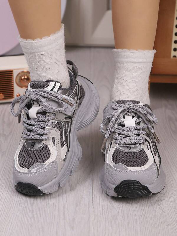 1 Paar Kinder Frühlings-/Herbst Sportschuhe, weiche Sohle rutschfest, atmungsaktiv Mesh, modische lässige Sneaker für Jungen und Mädchen