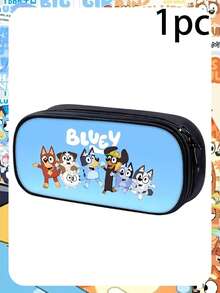 Bluey حافظة أقلام/كرتون/بلوي/أنيقة محمولة/مدمجة/حرم جامعي/ملونة/فتاة/طالبة//عادية/ديكور حفلة/هدية