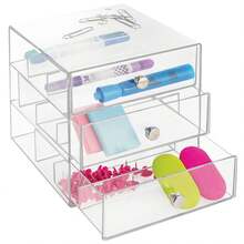 Best Seller Plastic Divided 3-Drawer Vanity & Countertop Organizer, X 6.5 X 6.5"