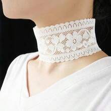 ​1Pcs Minimalist Lace Choker Necklace Bone Chain Neck Chain Elegant Versatile Style Elegant Women's Accessory ​ ​ - White Three - View 8