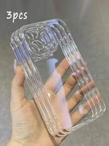 3件套加厚高透明防黄防摔手机壳，兼容 16/16 Pro Max/16 Pro/16 Plus/15/15 Pro Max/15 Plus/14/13/12/11/XR，柔软保护套，防水、防震、防刮。 - 無色 - 查看 1