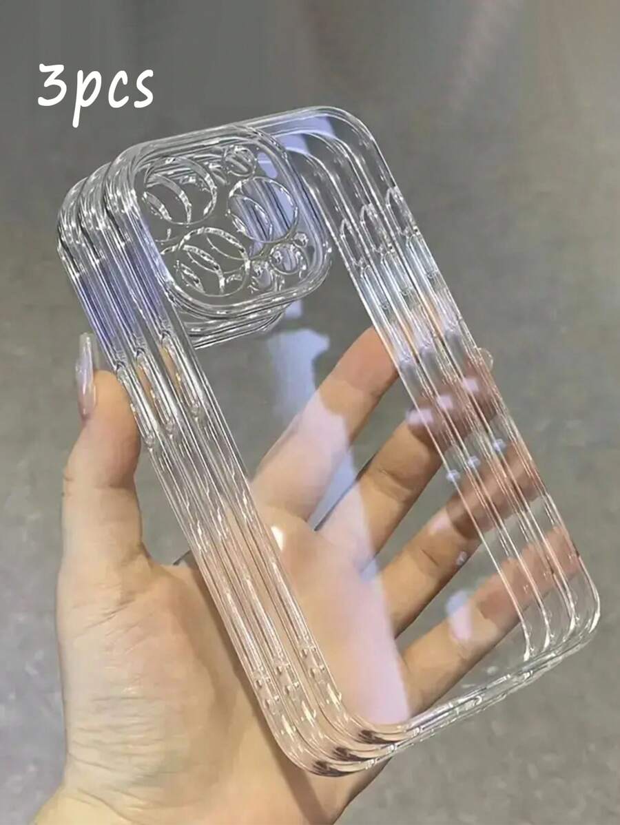 3件套加厚高透明防黄防摔手机壳，兼容 16/16 Pro Max/16 Pro/16 Plus/15/15 Pro Max/15 Plus/14/13/12/11/XR，柔软保护套，防水、防震、防刮。 - 無色 - 查看 1