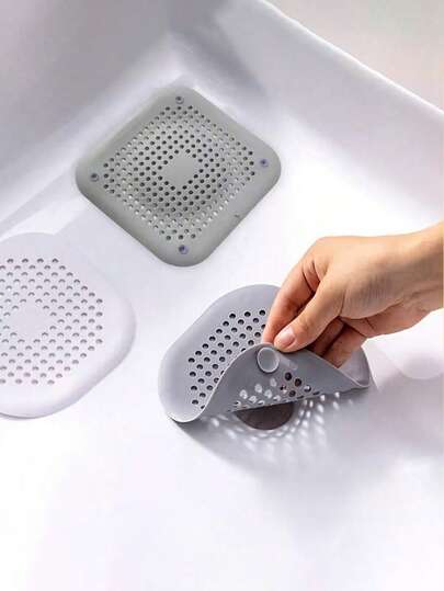 1/3/5pcs Hair Filter, Sink Filter, Bathtub Shower Floor Drain Plug, Silicone Kitchen Plug, Bathroom Tools