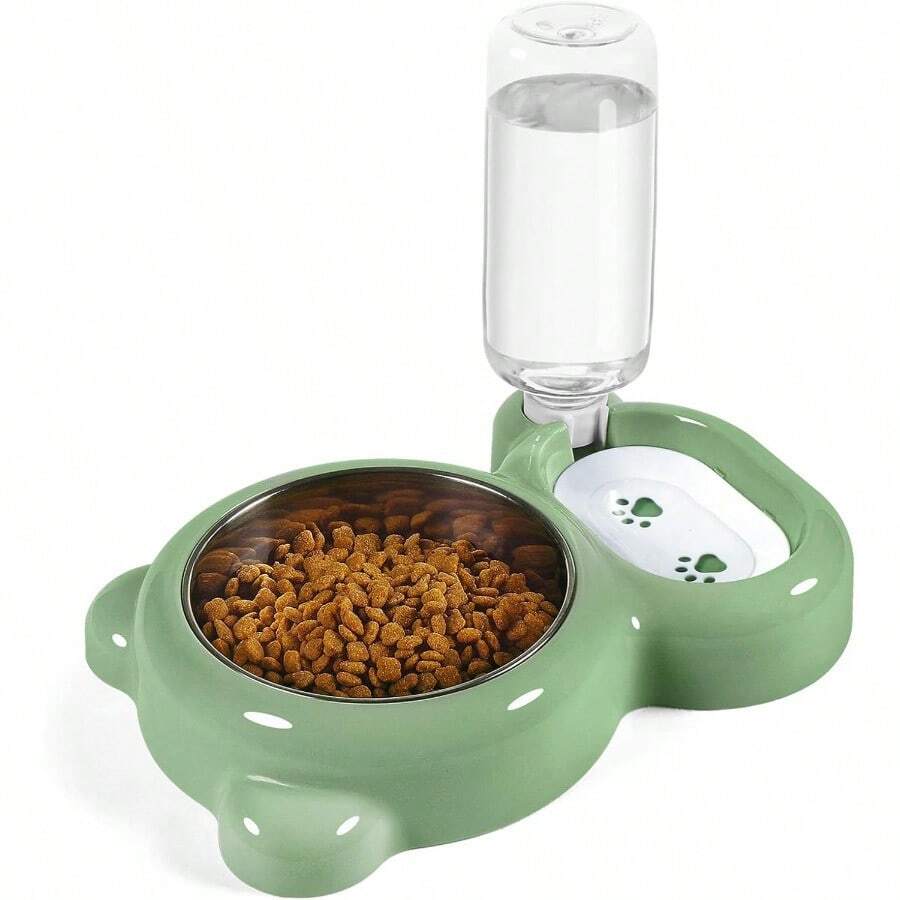 Dog Bowls Cat Food And Water Bowl Set With Water Dispenser And Stainless Steel Bowl For Cats And Small Dogs Light Bluenew - 綠色 - 查看 1