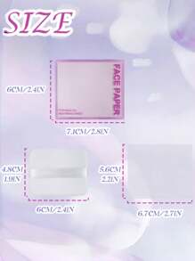 Blotting Paper Set For Face 100 Sheets Oil Absorbing Sheets With Portable Mirror & Adhesive Makeup Puff, Blotting Papers For Oily Skin, Design For Men & Women