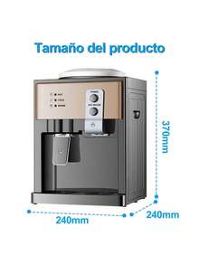 Dispensador de agua, dispensador de agua, dispensador de agua 3 en 1, agua caliente, fría y tibia, calentamiento instantáneo y rápido, temperatura constante automática, carcasa de acero inoxidable para evitar quemaduras, apagado automático antisecado, ahorro de energía, adecuado para botellas de agua de varios tamaños, base cerrada para evitar la contaminación del suministro de agua, mantiene limpia la fuente de agua, extraíble para limpieza, color champán, de alta gama, adecuado para cocina, encimera, dormitorio u oficina - Tipo de Enchufe A USA (110-127V) - Ver 10