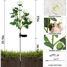 NetHong 5 Head LED Solar Power Flower Lights Outdoor Garden Path Luminous Lamps UK - Multicolor - View 8