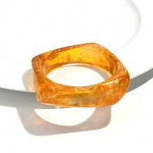 复古超大不对称棕色亚克力树脂粗手镯,女士手镯,哥特几何吊坠手镯,情侣首饰礼物 - 彩色 - 查看 28