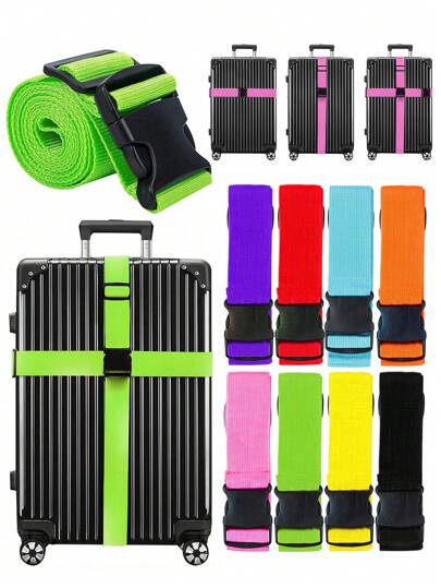 1pc Luggage Strap, Travel Baggage Suitcase Binding Strap, Cross Packing Belt Thickened Tiedown Strap For Travel Storage Bag,Makeup Bag,Cosmetic Bag,Vacation Organizer,Large Capacity Makeup Organizer Makeup Case, For Lipstick, Brush, Skincare, Mobile Phone, Coin, Small Items, For Home,Gift,Vacation And Festival Halloween Christmas Multifunctional Use Bag For School School Accessories School Stuff
