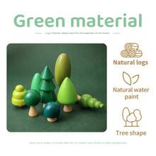 1 Set Wooden Forest Tree House Building Playset, Stacking Blocks Assembly Educational Toy,Baby Toys Wood,Doll House Wood,Educational Baby Toys