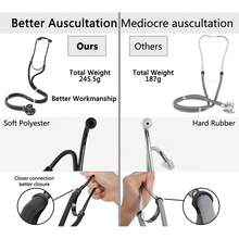 Portable Double Sided Stethoscope Professional Cardiology Stethoscope Medical Equipment For Nurse Doctor Stethoscope Equipo Medico - màu đen - Xem 4