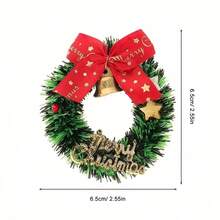 1/5/10 Mini Weihnachtskränze mit roten Schleifen und goldenen Glocken - Kunststoff Feiertags-Dekorationen, geeignet für Weihnachten, Thanksgiving, Neujahr, Hochzeiten, Brautgeschenkpartys, Geburtstage, Bars und Bar Mitzwa Zeremonien - Künstliche Feiertags-Baumbehänge, keine Stromversorgung erforderlich Heim-Dekoration Weihnachtsdekorationen Raumdekoration Winter