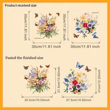 2pcs Floral Toilet Stickers To Add A Romantic Touch To Your Bathroom,Stickers,Wall Decal, Vinyl Decal For Home Decorations,Spring Decoration Items Refresh Your Home,Rama Decoration Stickers Gifts Birthday Graduation