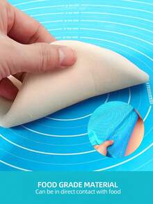 1pc Blue/Purple/White/Pink EVA Kneading Dough Mat, Non-Slip Silicone Baking Mat, Rolling And Kneading Pastry Mat - Blue - View 5