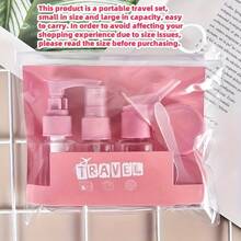 1件/7件旅行装旅行瓶套装，可重复灌装，包含洗漱包、空液体容器、防漏液体分装瓶、旅行化妆包、面霜罐，旅行必备，飞机旅行配件，旅行瓶套装，防漏便携式洗漱容器套装，透明PP材质航空尺寸化妆品容器，适用于乳液、洗发水、面霜、香皂等，带收纳袋，旅行必备瓶套装，带按压式乳液瓶