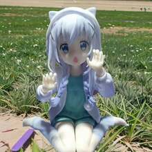 1pc Anime Chino Kafuu Figure, Patriotic Version Without Base, Bunny Girl Computer Case, Holiday Gift