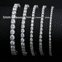 Ondia One 新款 2mm-5mm 100% 莫桑石网球手链 D 色 925 纯银镀白金钻石测试通过珠宝带有 GRA 证书适合女性的礼物。