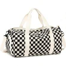 Training Bags - Black and White Corduroy Squares - View 2