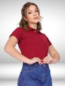 Women T-Shirts - 紅木色 - 查看 2