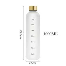 1pc Customized Water Bottle With Text/Name, Fashionable 1000ml Stainless Steel Tumbler, PC White With Time Scale, Outdoor Travel Mug, Birthday, Holiday Gift,Chic Design - Blue Purple - View 4