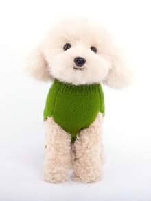 1pc Autumn/Winter New Pet Dog/Cat Sweater, Warm Knitted Jacquard Rabbit Pattern Pullover, Suitable For Small/Medium Dogs, Ins Style Pet Clothing