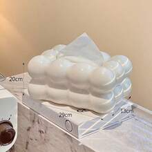 1 pieza Caja de pañuelos con diseño de nube, dispensador decorativo y creativo de servilletas para tocador, apto para pañuelos faciales, coche, sala de estar, baño, dormitorio, mesa, cocina