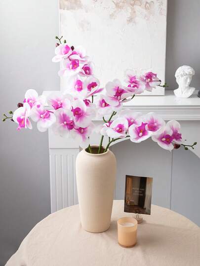 1/3pcs 7 Heads Over Glue Artificial Phalaenopsis Orchid,88CM,34.64in,Pink,Artificial Flower,Artificial Plant,Factory Customized,School Dormitory Office Decoration,Outdoor Party Event Holiday Birthday Party Decoration,Home Entryway Hotel Restaurant Living Room Bedroom Wedding Banquet Kitchen Garden Decoration,Suitable For Easter,Thanksgiving Day,Halloween,Christmas Decorative Gifts,Dining Table Decorations,Centrepieces. Plastic Flowers