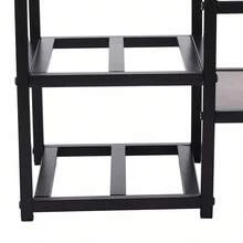 YUNRUX Wall-Mounted Wine Rack For Display, Industrial Shelf For Wine Bottles And Glasses - 棕色 - 查看 4
