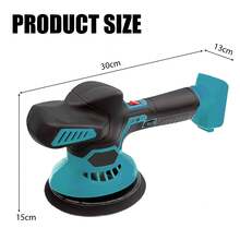 Cordless Car Buffer Polisher Compatible With Makita Battery, Cordless 6 Inch Orbital Buffer With 2 Battery & 6 Speed, 125mm Brushless Motor Car Buffer For Boat, Car Polishing And Waxing - 藍色 - 查看 2