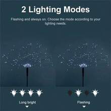 2/4Pcs Solar LED Firework Fairy Light Outdoor Garden Decoration Lawn Pathway Light For Patio Yard Party Christmas Wedding - Warm White - View 7