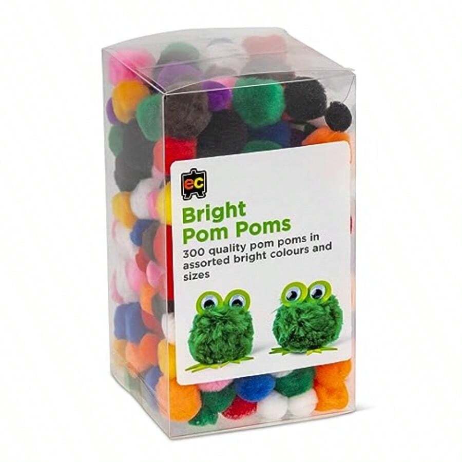 Educational Colours Brights Pom Poms Pack Of 300