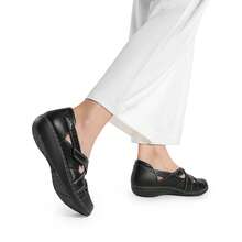 Women Orthopedic Shoes Closed Toe Sandals Arch Support Slip-On Loafers Comfortable Walking Driving Casual Flats Dress Work Moccasins Boat Shoes - màu đen - Xem 4