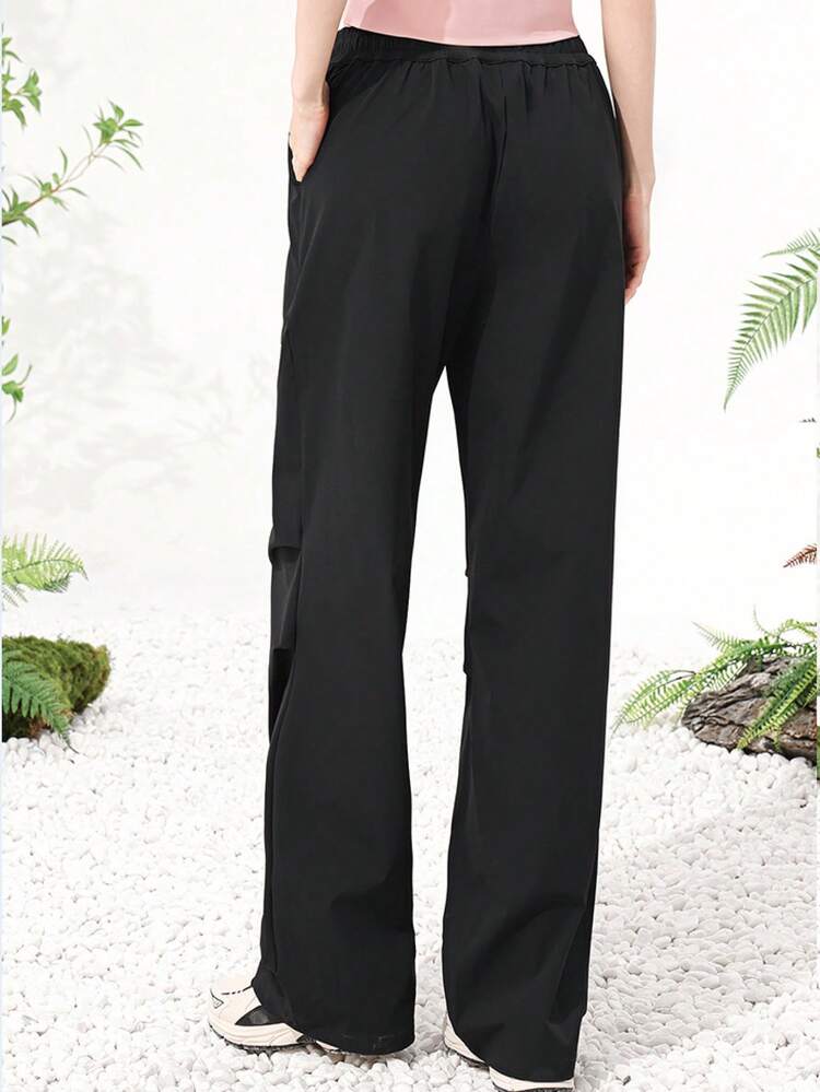 CAMEL CROWN 女士伞兵裤，透气休闲裤，速干直筒突击裤，宽松徒步运动裤 - 幻影黑 - 查看 3