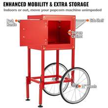 Popcorn Maker 8 Oz Popcorn Machine With Cart 850W 48 Cups Red - 查看 7