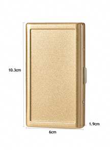 1pc New Metal Leather Textured Compact 20 Cigarette Case Holder, Smoking Accessories, Cigarette Storage, Gifts - Multicolor - View 8