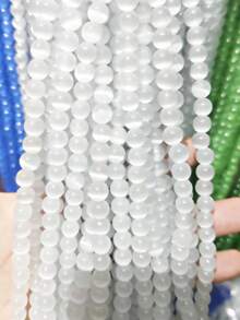 1 buc Mărgele de Piatră Lunii, Mărgele Libere din Cristal Alb, Mărgele Transparente Ochi de Pisică, Mărgele Autentice din Piatră Lunii, Mărgele Rotunde Netede DIY, Potrivite pentru Confecționarea de Bijuterii, Brățări, Brățări de Gleznă, Coliere, Cercei, Bijuterii Artizanale, Ideale pentru Cadouri de Sărbători, Cadouri pentru Înapoi la Școală, Halloween, Crăciun