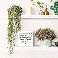 Cartel decorativo inspirador para decoración de escritorio de oficina - Regalo de agradecimiento para jefe, maestro, doctor, enfermera. Regalo de despedida con decoración del hogar única - Que puedas estar orgulloso del trabajo que haces. También es un gran regalo para cumpleaños, Navidad y jubilación para mujeres. Adecuado para oficina, hogar y escenas de sala de estar, e ideal para ocasiones como cumpleaños, aniversarios y fiestas.