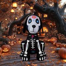 Importadora La Merced Inflatable Halloween Decoration Dog Skeleton Ghost With Led Light Inflatable Decorative Outdoor Puppy Halloween - Black - View 6
