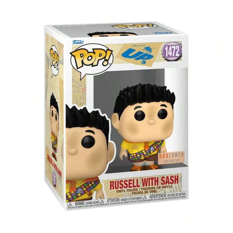 Boneco Funko Pop! - UP- Russel com Distintivo - Multicolorido - Visão 2