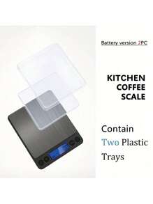 1 pieza Pequeña balanza de cocina digital de acero inoxidable, tamaño de palma, 3kg/0.1g Báscula multiusos de bolsillo, báscula de alimentos mini, pantalla LCD retroiluminada, báscula electrónica profesional para joyas, y PC, adecuada para balanza de cocina para el hogar, viajes, alimentos, utensilios de cocina, herramientas de hornear, pérdida de peso, acero inoxidable. Batería no incluida [ Oferta de cocina ]