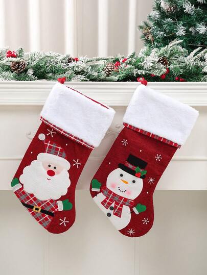 1 件刺绣圣诞袜、圣诞老人圣诞装饰袜、雪人图案袜、长圣诞袜、圣诞树吊袜、圣诞快乐装饰品、圣诞派对装饰、圣诞装饰、家居圣诞装饰、圣诞礼物、冬季装饰、圣诞派对礼品、家居聚会用品、节日配饰、壁炉装饰、圣诞树装饰、家居装饰、房间装饰、楼梯装饰