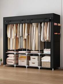 1pc Large-Capacity Portable Wardrobe, A Clothes Storage Cabinet That Is Convenient For Home Assembly, Rental House, Bedroom - Multicolor - View 1