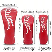 Dazzling Red Golf Club Head Cover: , Waterproof, Golf Accessory Club Protection Cover, Providing The Best Protection For Your Golf Club. - Red - View 8