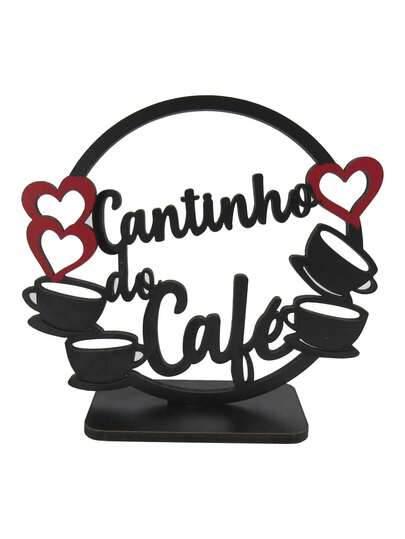 Palavra de Mesa Cantinho do Café Com Arco Com Base 15,5X12,5 Cm Mdf