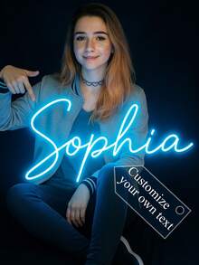 Personalisiertes Neon-Schild, Hochzeitsdekoration, Neon-Namensschild, LED-Neon-Schild für Kinder, personalisierte Geschenke, Schlafzimmerdekoration, Heimdekoration USB-LED-Leuchte, Geburtstagsgeschenke, Kinderzimmerschild Kinderzimmerbuchstaben Kinderdekoration Kinderzimmerdekoration, einzigartige ideale Geschenke für ihn, sie, für Kindertag, Vatertag, Abschluss, Hochzeiten