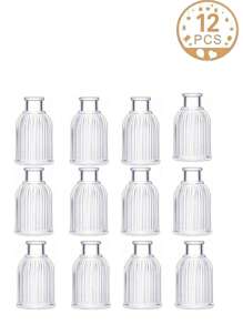 1/2/4/6 件玻璃花瓶，用于中心装饰，透明小号迷你花瓶套装，婚礼派对装饰 - 2.95 可爱散装桌面中心装饰，适用于现代波西米亚风新娘送礼会花店装饰（50 毫升）